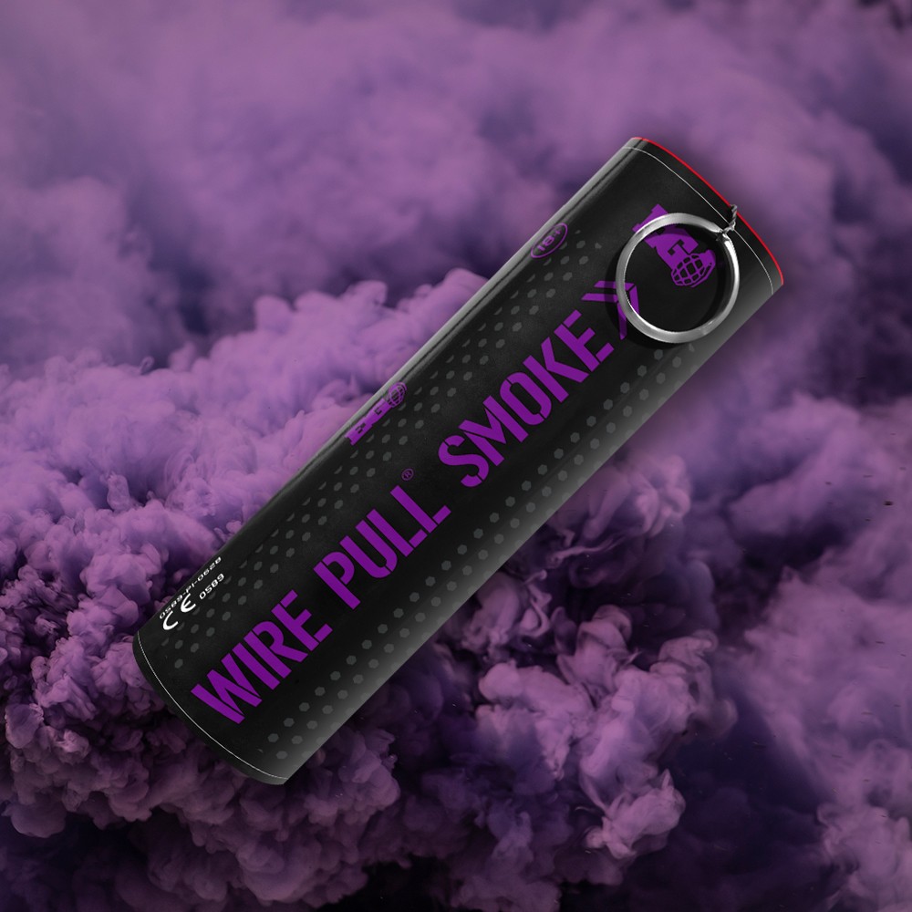 Enola Gaye Wire Pull Smoke Grenade, Purple