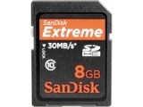 Sandisk 8GB Extreme SDHC Memory Card