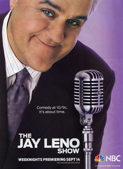 Jay Leno with Shure microphone