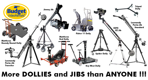 Rent dollies and jibs at Budget Video