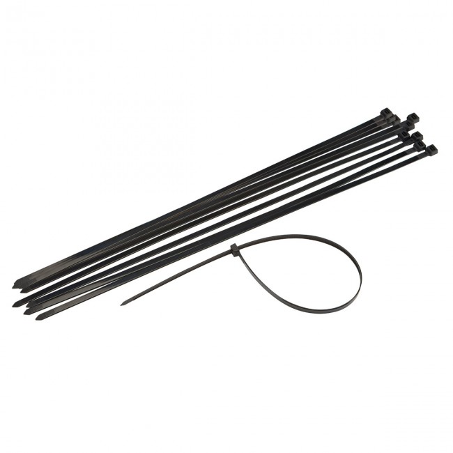 24 in. Black Heavy Duty Cable Ties, 10 Pack