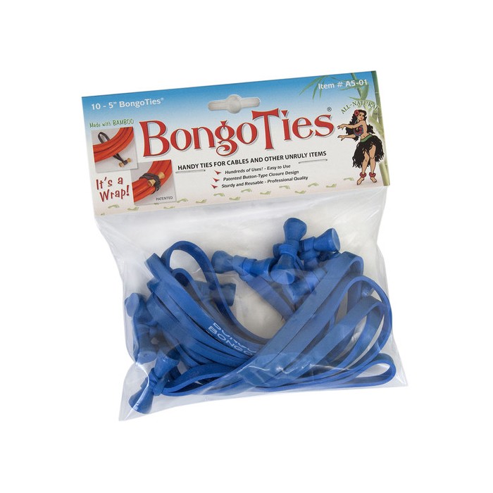 BongoTies (10-Pack, Blue)