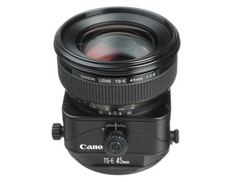 Canon TS-E 45mm f/2.8 tilt/shift manual focus lens