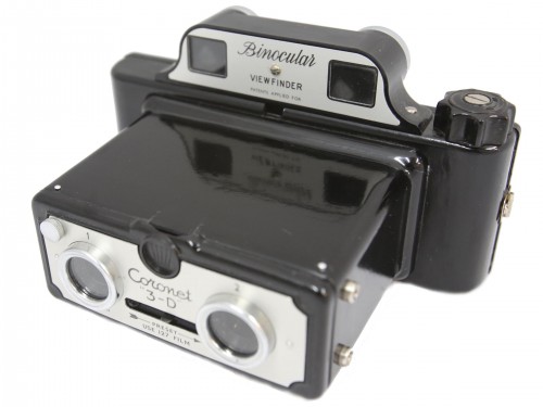Coronet 3D Binocular 35mm Camera Prop Black, #C26