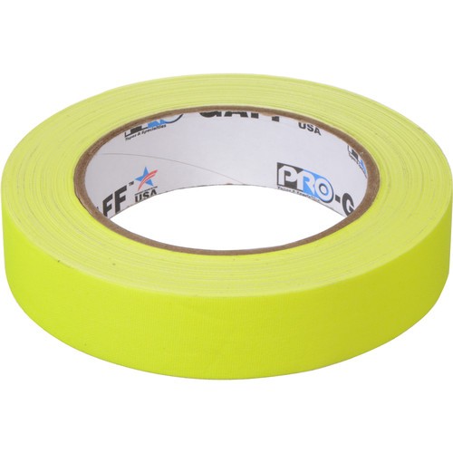 Tape, Gaffer's Tape, 1" Fluorescent Yellow