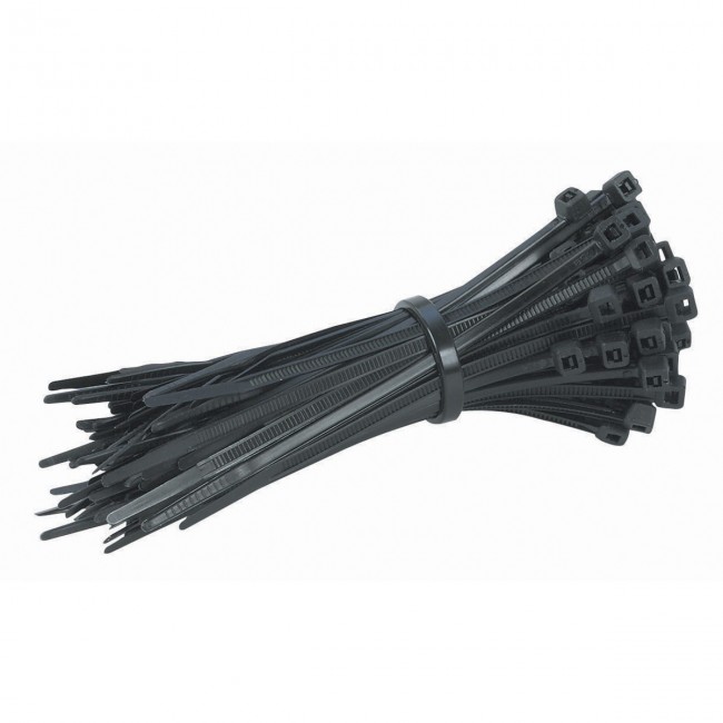 5 in. Black Cable Ties, 100 Pack