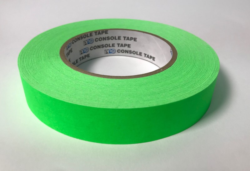 Tape, Paper, 1" Fluorescent Green