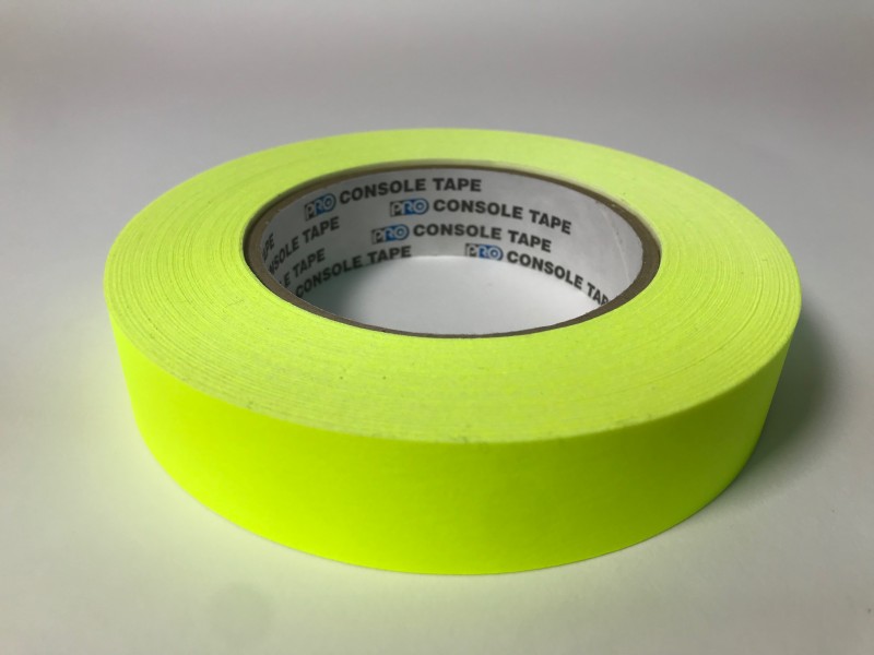 Tape, Paper, 1" Fluorescent Yellow