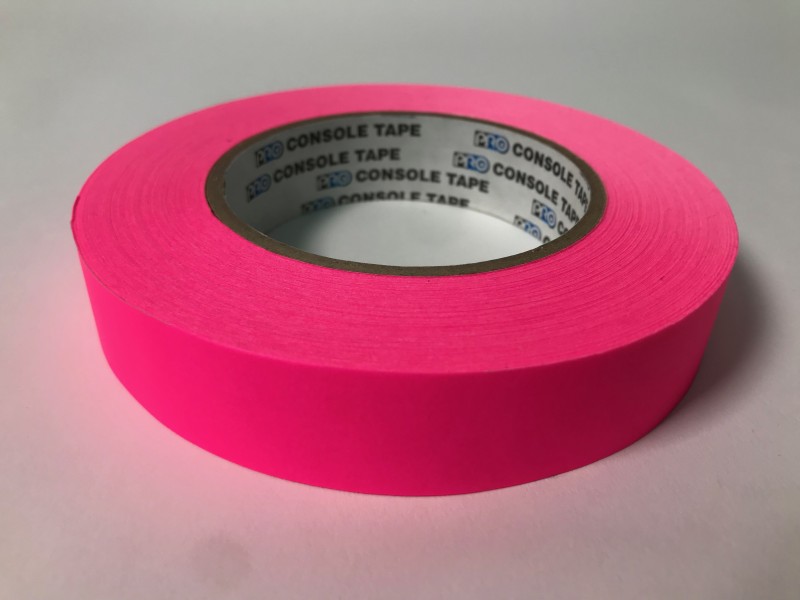 Tape, Paper, 1" Fluorescent Pink