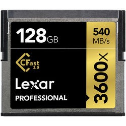 Lexar 128GB Professional 3600x CFast 2.0 Memory Card