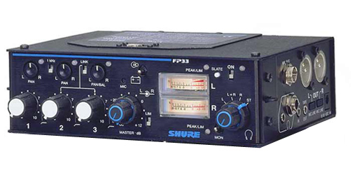Shure FP33 portable stereo 3 ch mixer