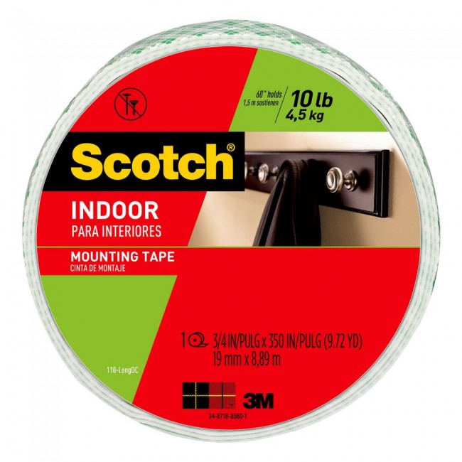 Scotch 0.75 in. x 9.72 yds. Permanent Double Sided Indoor Mounting Tape