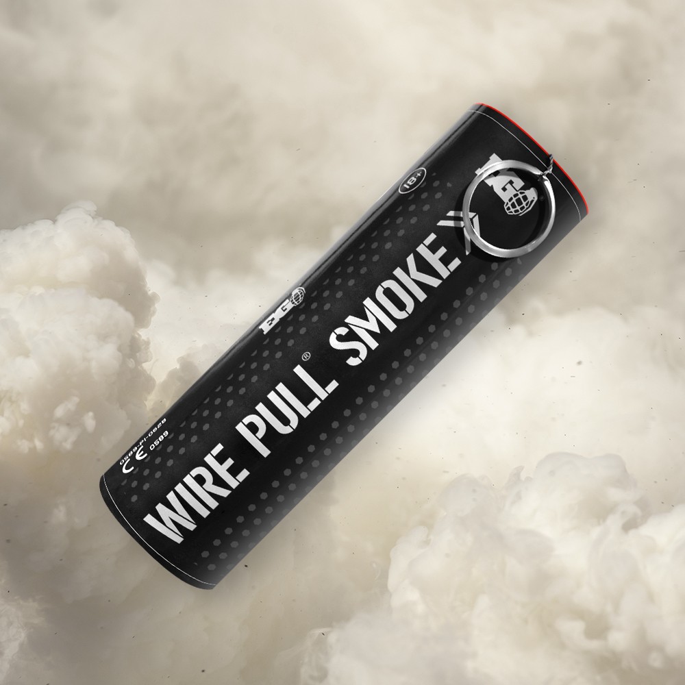 Enola Gaye Wire Pull Smoke Grenade, White