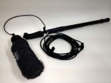 Sennheiser MKH-416P shotgun mic with boom